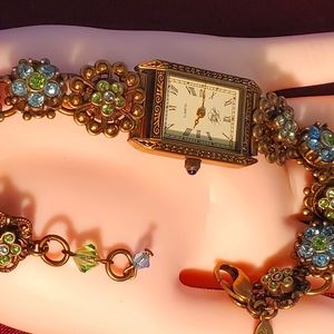 Unique Kirk’s Folly Quartz Rhinestone Watch.